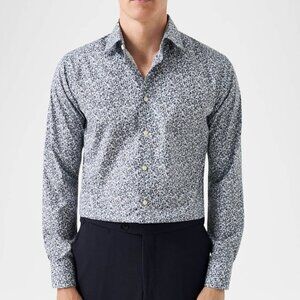 Eton Men's Signature Floral Contemporary-Fit Dress Shirt Size 15/38 Slim